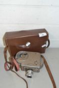 Vintage GIC movie camera with leather case