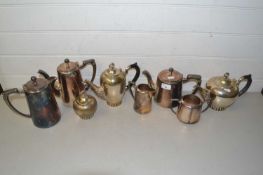 Mixed Lot: Various silver plated teapots