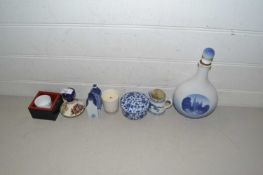 Mixed Lot: A Royal Copenhagen decanter and other ceramics