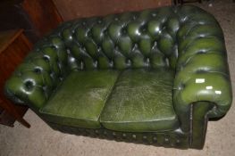 Green Chesterfield two seater sofa