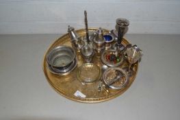 Mixed Lot: Various silver plated items to include cruet etc