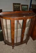 Bow front china display cabinet