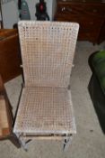 Vintage cane adjustable recliner chair