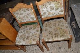 Pair of upholstered dining chairs