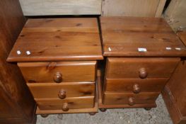 Pair of pine bedside cabinets