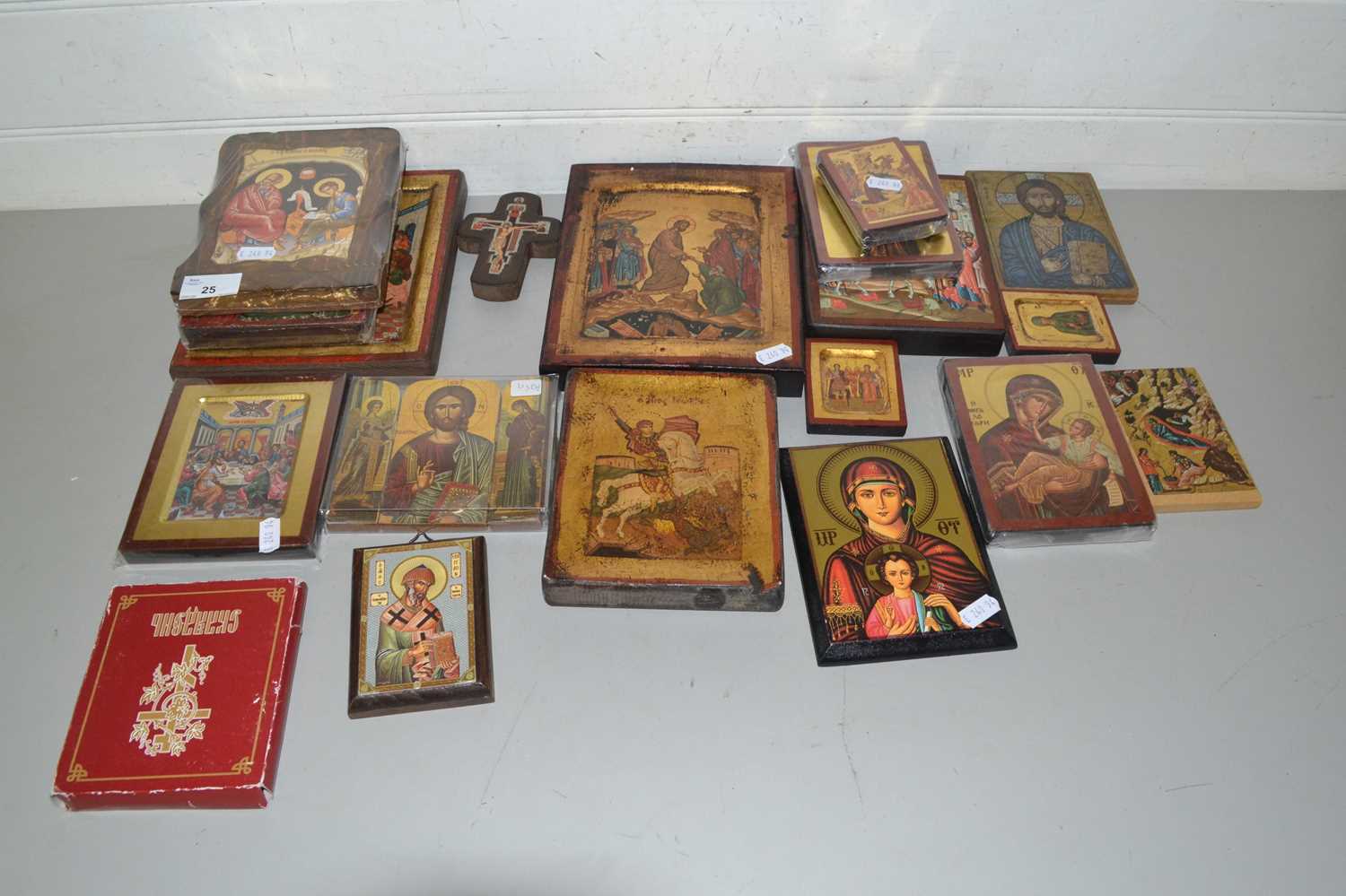 Collection of various modern religious icons