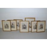 Collection of framed prints, military figures