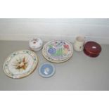 Mixed Lot: Worcester plates, Poole Pottery plate and other assorted ceramics