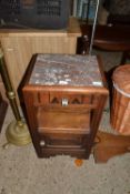 Early 20th Century marble top bedside cabinet