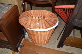Wicker laundry basket