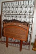 Pair of cane work headboards