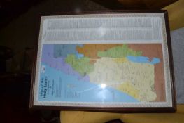 Framed map of The Holy Land