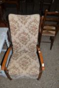 Floral upholstered bedroom chair