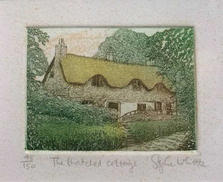 Stephen Whittle (British, 20th century), 'Highland Glen' plus 'The Thatched Cottage', limited - Image 2 of 3