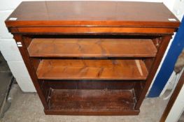 Late Victorian open front bookcase cabinet