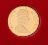 22ct gold proof half sovereign dateed 1981, an official issue by The Isle of Man Government to