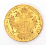 Austria 1844 gold Ducat mint mark A