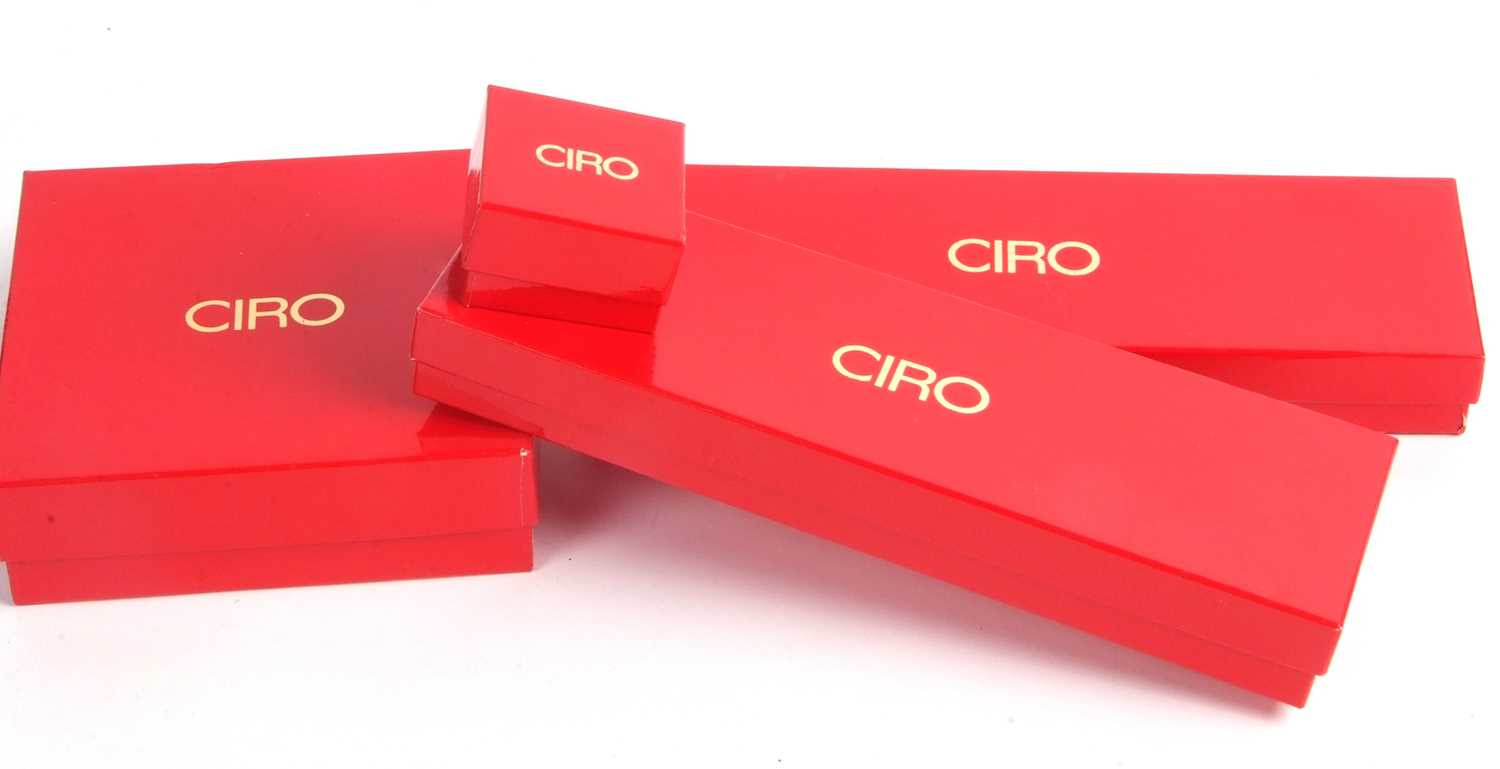 Collection of four Ciro boxed jewellery sets to include necklaces and bracelets all with coloured - Image 4 of 4