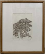 'Cordes-Sur-Ciel', limited edition, numbered (66/120) and indistinctly signed in pencil to plate