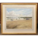 George Gillman (British, 20th century) Chichester Harbour from the shore line, watercolour, signed