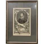 Jacobus Houbraken (Dutch,18th century), portrait of Sir Francis Drake, circa 1748, copper plate