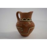 Pottery Argentinian jug made by Indios Chane with original Certificate, 16cm high
