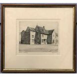 Alfred Richard Blundell (British,20th century), Old Houses S.Edmundsbury, etching, 6x7.5ins,