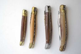 Four Laguiole pen knives