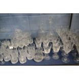Quantity of Edinburgh crystal glass ware including six tall wine glasses, further six wine