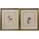 Edwin T. Chicken (British, 20th century), "Marsh Tits" and "Woodmouse" offset lithographs, signed in