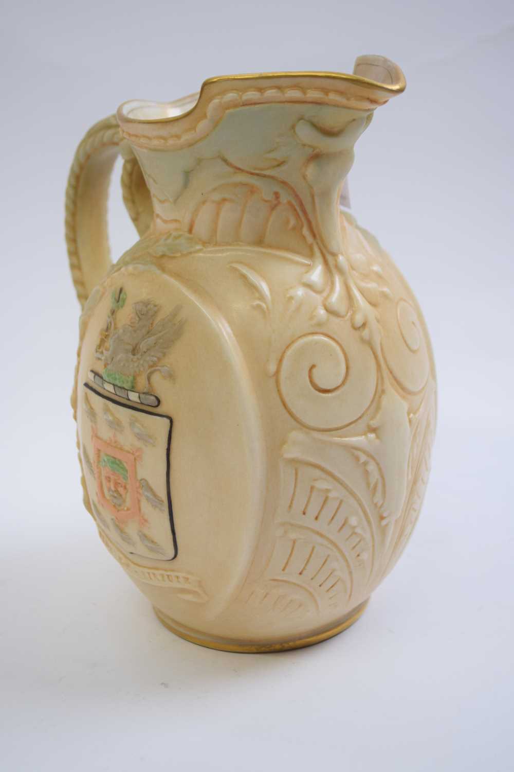 Doulton Burslam mug on ivory ground of Gladstone, 18cm high