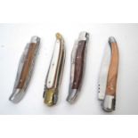 Four Laguiole pen knives