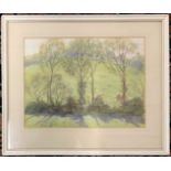 Murray Bernard Bladon RBSA (British,1864-1939) "rural landscape with trees and sheep",