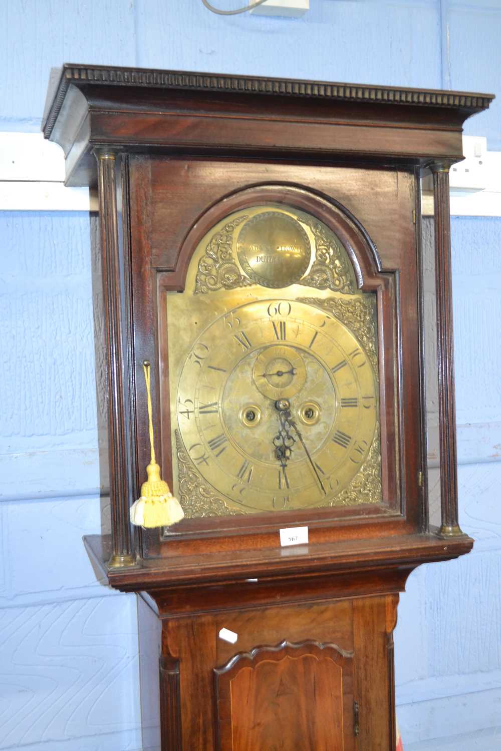 Adam Howie, Dullers, Georgian long case clock with arched brass dial and eight day movement set in a - Image 2 of 2