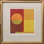 Amaina (Australian, 20th century), 'Sunset', chromolithograph, signed in pencil,10.5x10.5ins,
