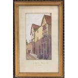 A.Weston (Brtitish, 20th century) "St Faith's Lane-Norwich-1933", watercolour, mounted, framed and