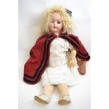 Simon & Halbig number 1078 doll in white dress with red cloak