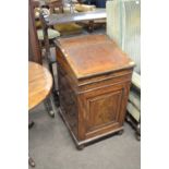 Late Georgian mahogany Davenport desk with sliding mechanism over four drawers, 92cm high