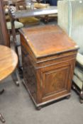 Late Georgian mahogany Davenport desk with sliding mechanism over four drawers, 92cm high