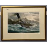 Michael Bensley (British,B.1959), The ANLB Foresters ship rescue, chromolithograph, artist's