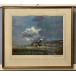 After Frank Wootton (British, 20th century), Cley Mill, Norfolk, chromolithograph, signed in