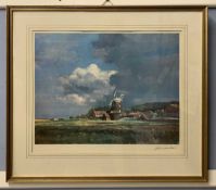 After Frank Wootton (British, 20th century), Cley Mill, Norfolk, chromolithograph, signed in