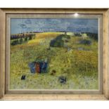 After Raoul Dufy (French, 1877-1953), 'Le Champ de Ble', chromolithograph, signed, 21x25ins framed