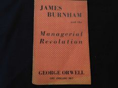ERIC ARTHUR BLAIR 'GEORGE ORWELL': JAMES BURNHAM AND THE MANAGERIAL REVOLUTION, London, The