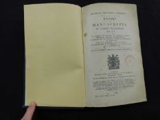 HISTORICAL MANUSCRIPTS COMMISSION REPORT ON MANUSCRIPTS IN VARIOUS COLLECTIONS, London, HMSO,