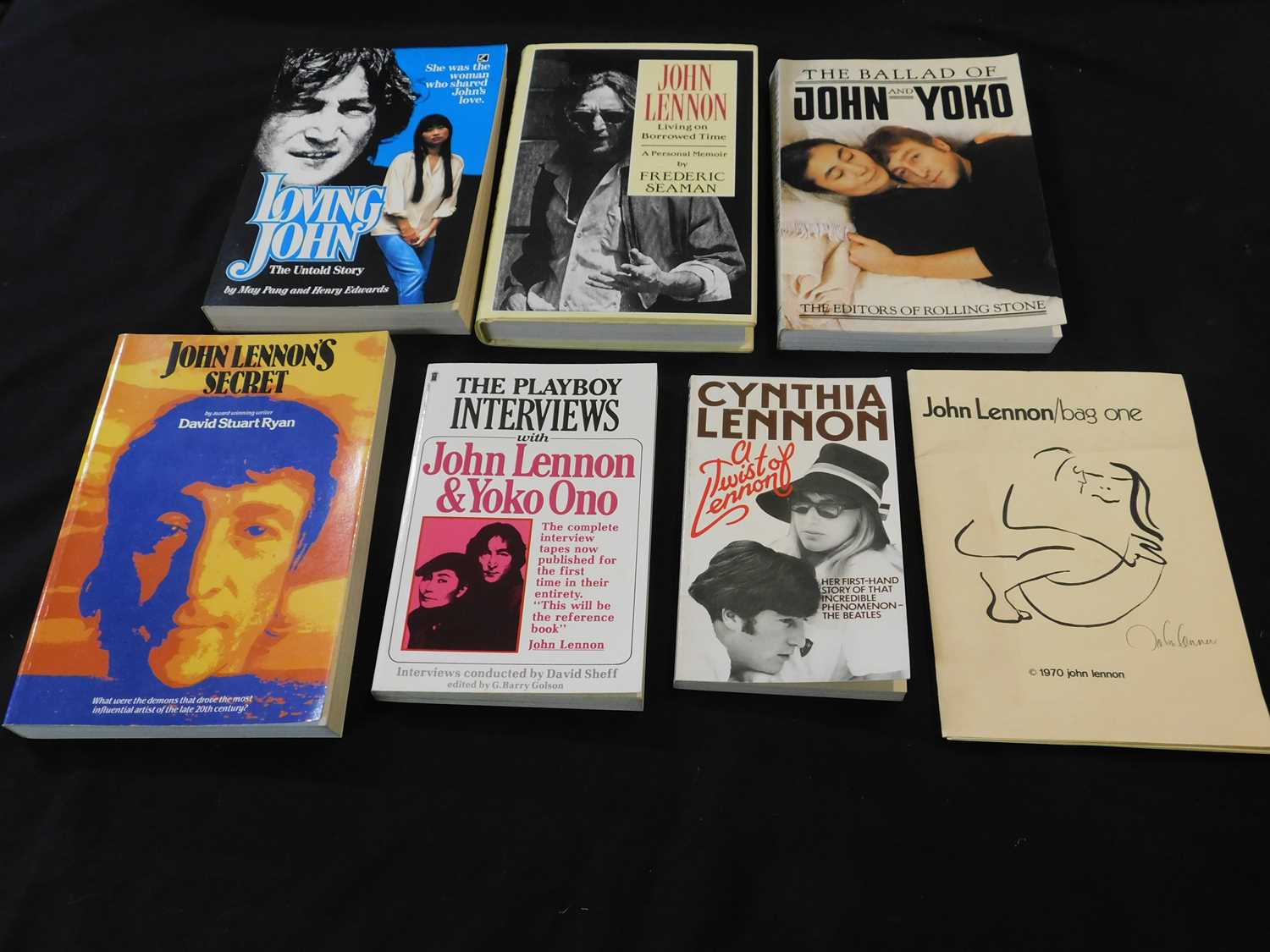 JOHN LENNON: BAG ONE, np 1970 re-issue?, litho title, litho poets age and thirteen litho prints