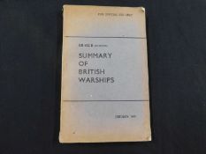 SUMMARY OF BRITISH WARSHIPS: ADMIRALTY (p BRANCH) JANUARY 1944 [MAY 1944], 1st edition, B R 642B (