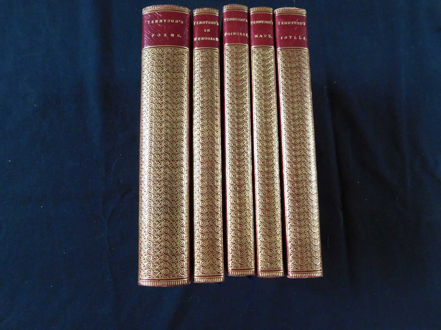 ALFRED LORD TENNYSON: 5 titles, all published London Edward Moxon & Co comprising IDYLL OF THE KING,