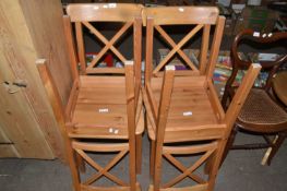 Set of four modern kitchen chairs