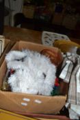 One box of various Christmas decorations